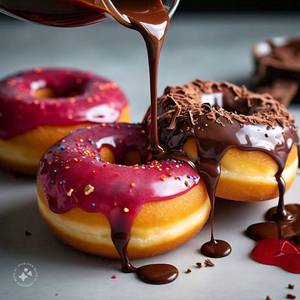 Donuts with Red & Milk Chocolate (3pc)