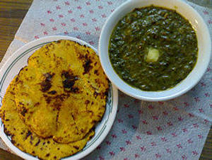 Saag + Makki ki Roti