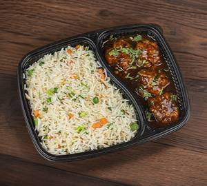 Veg Fired Rice with Manchurian