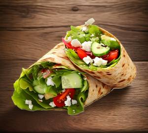 Paneer Peri Peri Charcoal Shawarma