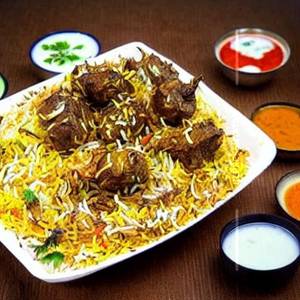 Mutton Hyderabadi Biryani ( Half )
