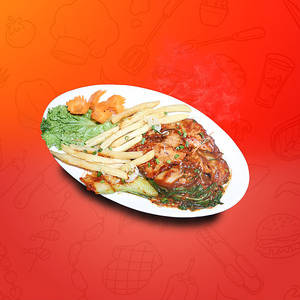Roasted Pork With Chips