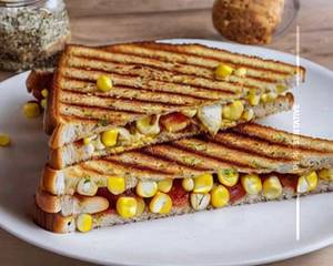 Schezwan Cheese Corn Grilled Sandwich 