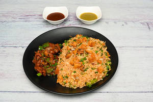 Chicken Fried Rice With Chilli Chicken Dry