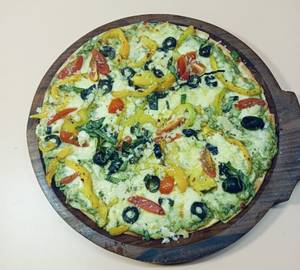 PURE VEG Pesto Pizza,  Thin Crust