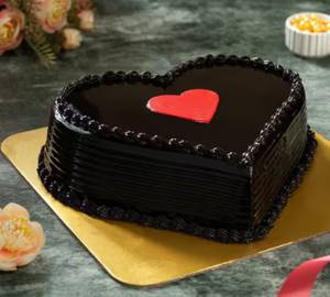 Eggless Choco Heart Cake