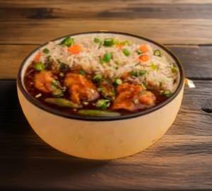Veg Fried Rice With Dry Chili Paneer (4 Pieces)Bowl