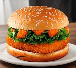 Classic paneer patty burger