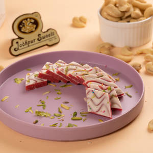 Strawberry Kaju Barfi