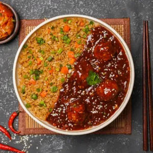 Manchurian With Fried Rice