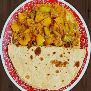 3 Pieces Plain Tawa Roti With Sabzi