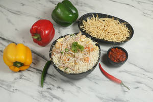Chicken Mutton Prawns Fried Rice
