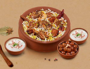 1 KG Overload Chicken Matka Biryani + FREE Dessert
