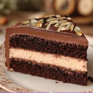 Chocolate Almond Delight Cheesecake Slice