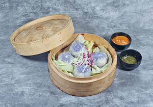 Blue Butterfly Pea Waterchestnut Cream Cheese Dimsums