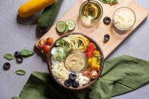Paneer Mediterranean Couscous Salad