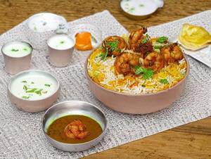 Mughlai Prawns Biryani