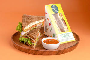 Harissa Paneer Sandwich On Multigrain Brown Bread