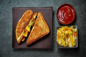 Onion Capsicum Cheese Toast