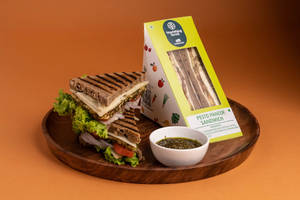 Pesto Paneer Sandwich On Multigrain Brown Bread