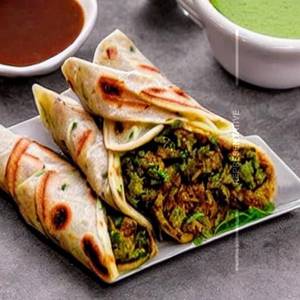 Egg Mutton Tikya Roll