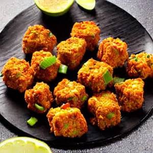 Paneer Corn Munchurian in hot sauce 