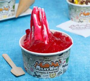 Strawberry jello sundae