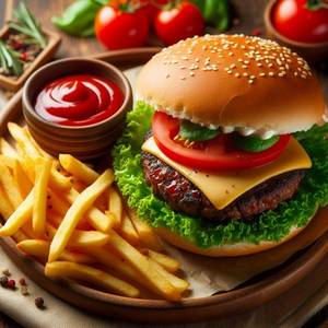 TCT Veggie Burger + Salted Fries