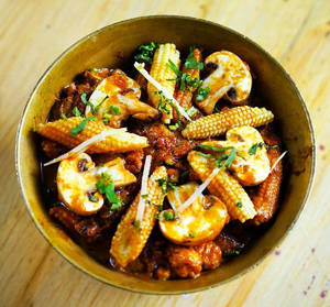 Baby Corn Mushroom Masala