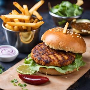 TCT Indn Spice Aloo Tikki + Salted Fries