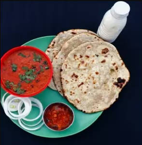 2 Tandoor Roti + Paneer Tikka Masala(200Ml) + Chaas + Papad