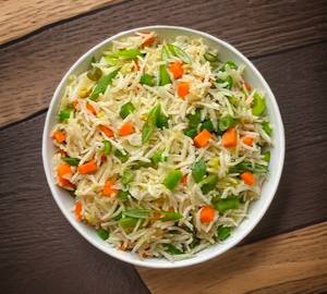 Fried Rice [ 500 Ml ] with Aloo Soyabean Bhaji  [ 200 Ml]