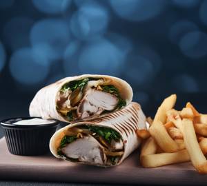 Schezwan chicken twister