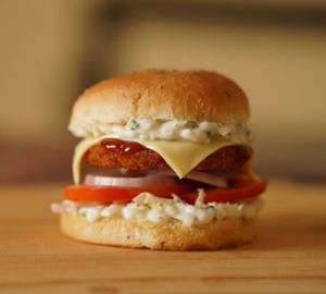 Aaloo tikki cheese burger
