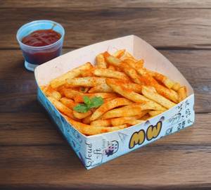 Peri peri fries with peri peri sprinkle