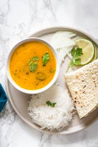 Gujarati Dal + Rice + Chaas + Papad