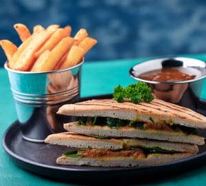 Aloo tikki masala sandwich