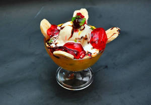 Fruit Salad With Ice Cream N Jelly