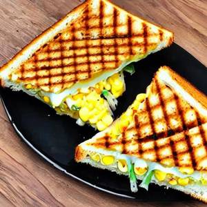 Egg Corn Cheese Grilled Sandwich