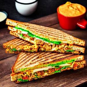 Masala Bread Omelette Sandwich