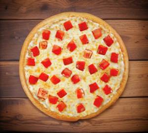 Cheese and tomato pizza