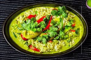 Veg Green Thai Curry Rice                    
