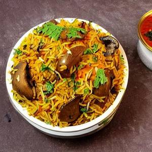 Mushroom Dum Biriyani