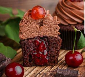 Chocolate & Cherry Cupcakes