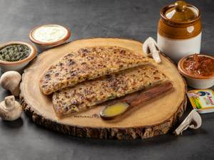 Mushroom Masala Extra Cheese Paratha