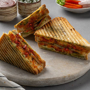 Veg Schezwan Grill Sandwich