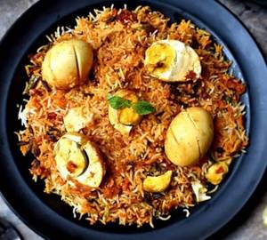 Egg dum biryani madrasi