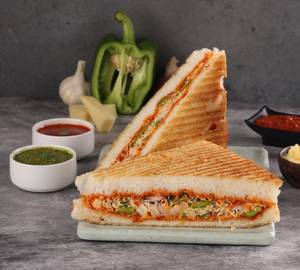 Spicy Schezwan Sannata Cheese Grill Sandwich