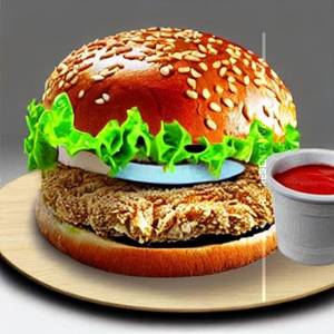 Miras special chicken burger