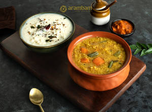 Millet Ghee sambar Rice and Curd Rice Combo